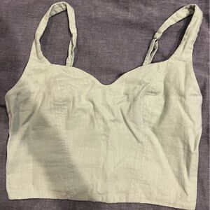 Abercrombie light green crop top. Size small. Never worn.